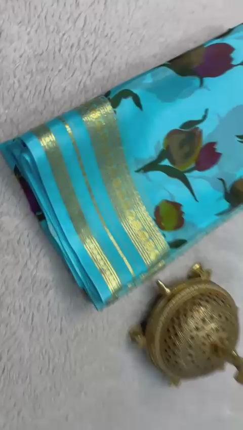 Lustrous Crepe: Elegant Mysore Silk Designs