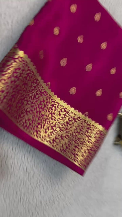 Mysore Crepe Silk Saree: The Drape of Dreams