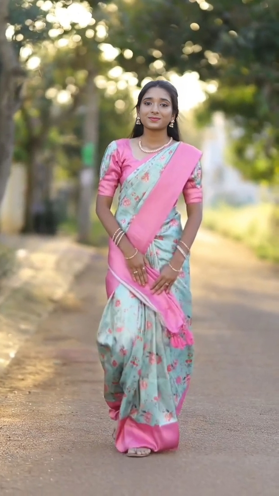 Rich Pink Soft Silk Saree Perfect Digital Print For Occasions