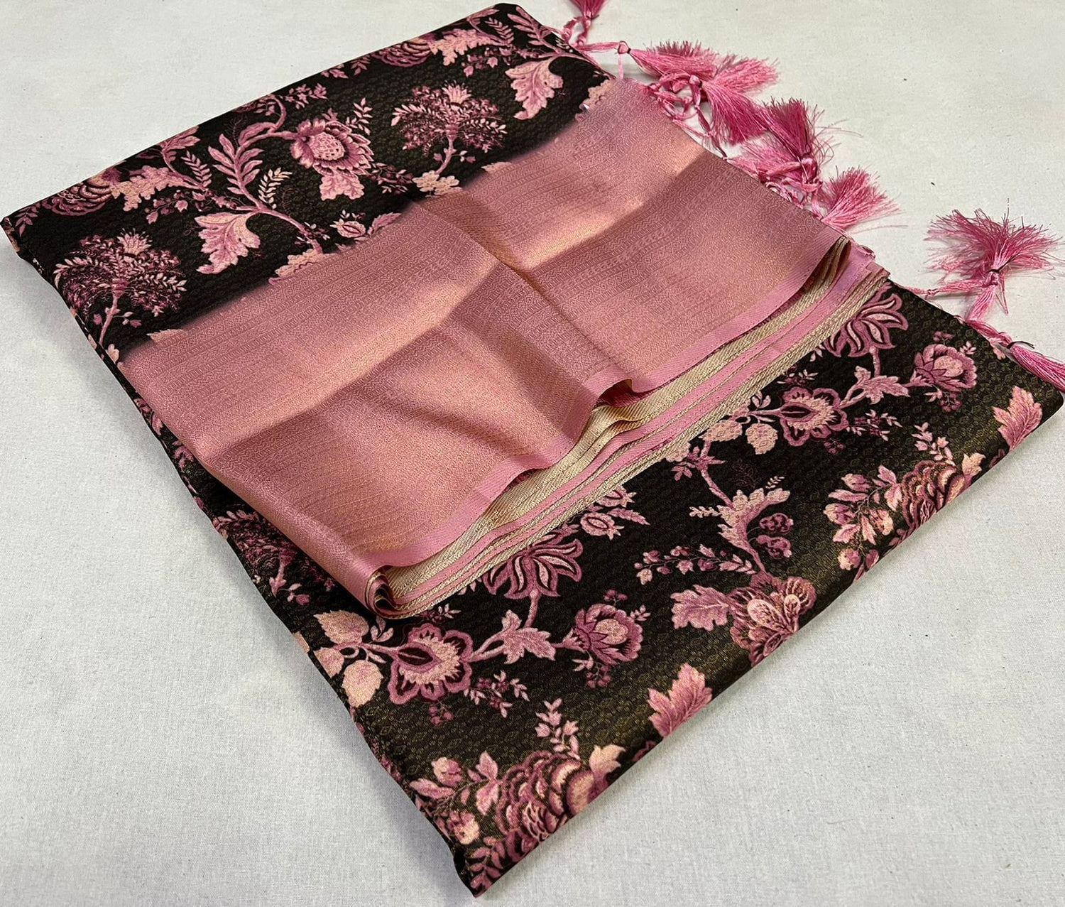 Printed Soft Silk Saree For Festivals And Celebrations